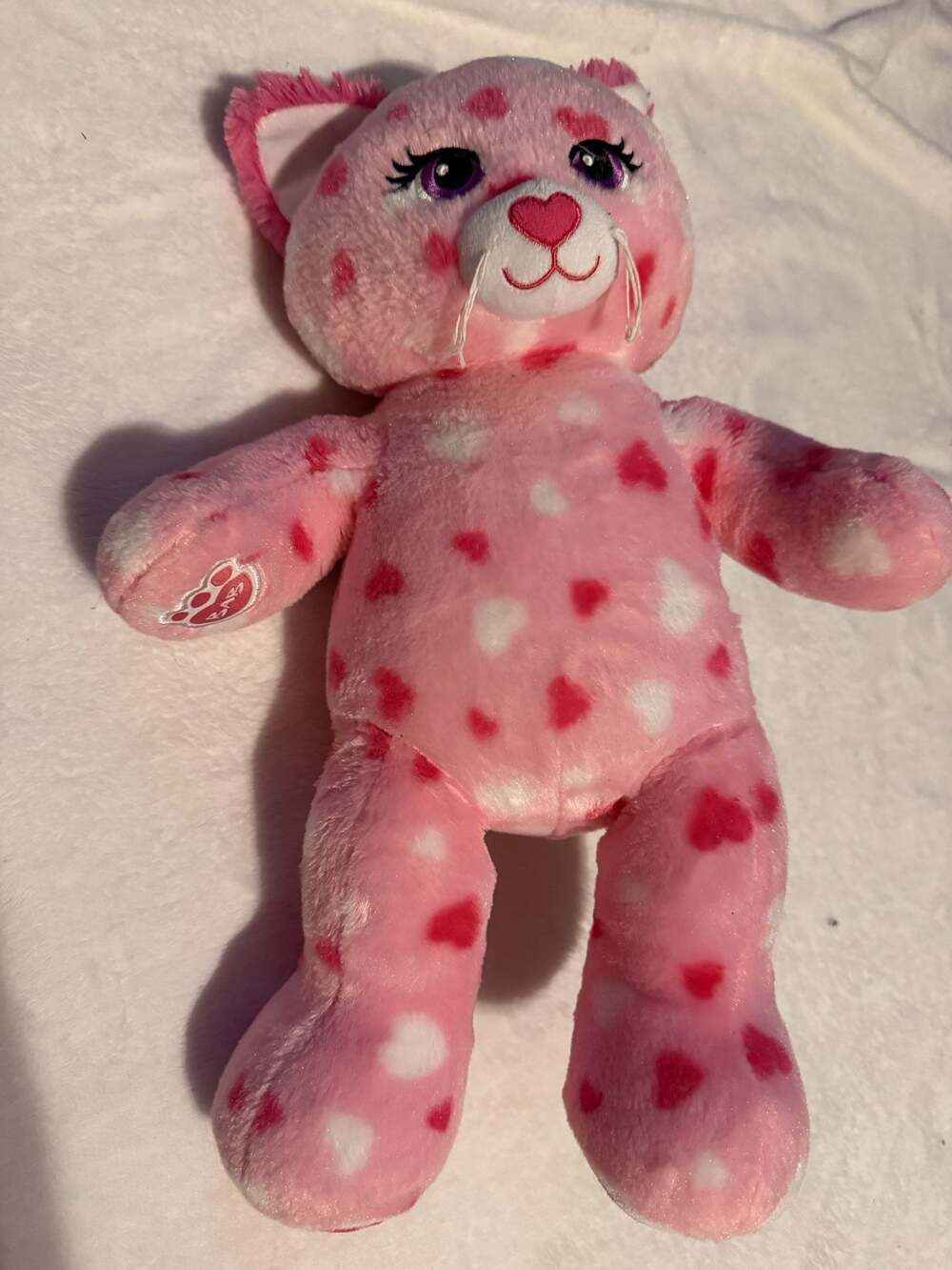 Build-A-Bear Workshop Huggable Hearts Valentine's Day Pink Kitty Cat Plush